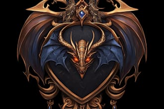 do a fantasy, rpg, sci fi, steam animated logo
