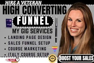 design sales funnel landing page online course content  marketing conversion