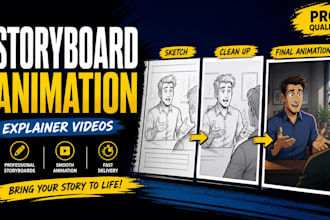 create professional storyboard for explainer video or animation