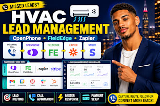 configure openphone fieldedge servicetitan zapier stripe hvac lead management