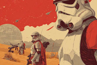 create star wars and sci fi illustration
