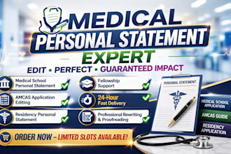 edit and perfect your medical school personal statement, amcas, residency
