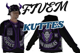 make fivem kuttes custom fivem clothing kuttes mc, mc vest biker clothing kuttes