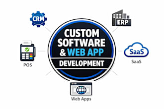 develop customsoftware, web apps, CRM, erp, pos system, odoo and saas platforms