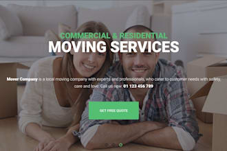 create moving company, storage services website