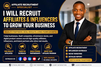 recruit affiliates and influencers for your affiliate program