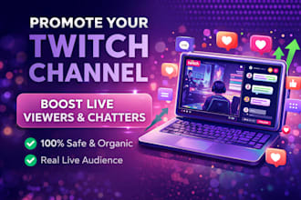promote and manage your twitch channel, partner success, viewers and chatters