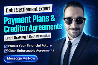 write debt settlement payment agreement repayment plan debt resolution creditor