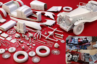 do printable automotive cad model, 3d car model, for 3d printing and prototyping