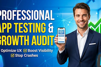 beta test your app and provide a professional app promotion growth audit