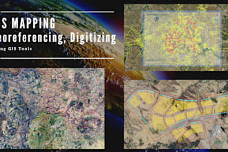 do professional georeferencing, digitizing using gis tools