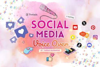 record a fun voice over for tiktok instagram ugc content and social media ads