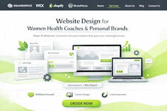 squarespace life women health coach personal brand coaching wix website design