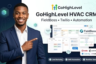 do gohighlevel lead nurturing sms for hvac with fieldboss twilio mailchimp CRM