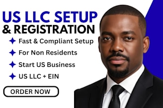 help you register a US llc for non residents with ein application support