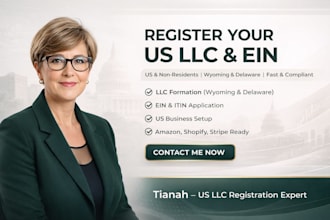 do USA llc company startups registration and ein number in wyoming delaware USA