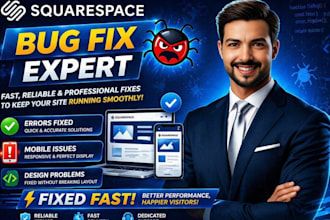 fix any squarespace website bugs and errors quickly