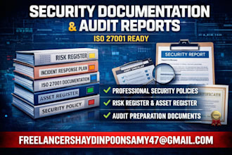create security documentation, risk reports, and audits