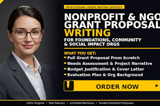 write a compelling nonprofit and ngo grant proposal for foundation funding
