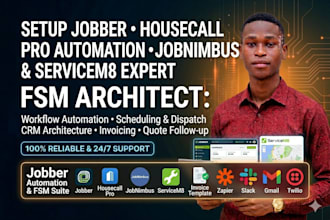 setup jobber housecall pro automation jobnimbus servicem8 invoice template