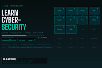 create cybersecurity course content, training, or explainer articles