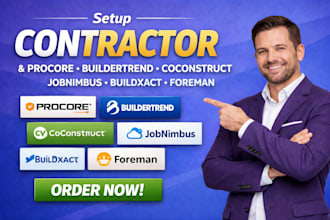 setup procore buildertrend coconstruct contractor jobnimbus buildxact foreman