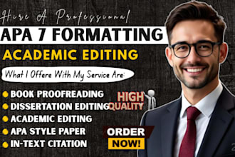 professionally format, edit and proofread your in apa 7 style