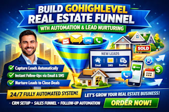 build gohighlevel real estate funnel with automation and lead nurturing