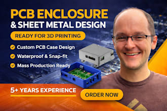 design pcb enclosure, pcb casing and sheet metal enclosure ready for 3d printing