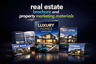 design real estate brochure and property marketing materials
