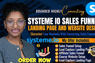build systeme io landing page, systeme io sales funnel, systeme io blog website