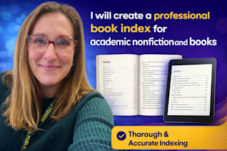 create professional book indexing for academic nonfiction and ebooks