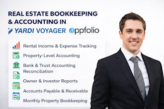 do real estate bookkeeping and finance accounting in yardi voyager and appfolio
