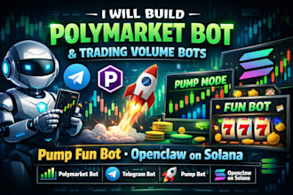 build polymarket bot telegram trading volume bot pump fun bot openclaw on solana