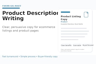 write SEO product descriptions for clothing ecommerce stores