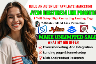 clickbank, digistore24, jvzoo link promotion, affiliate marketing sales funnel