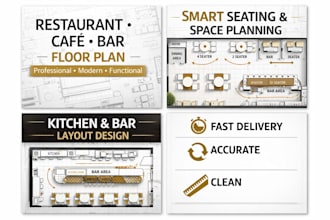 design restaurant cafe and bar floor plan layout