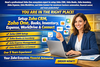 setup zoho crm zoho one books inventory expense workdrive connect automation