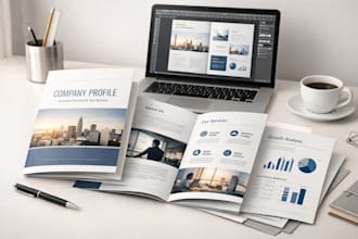 design a professional company profile booklet, brochure or booklet design