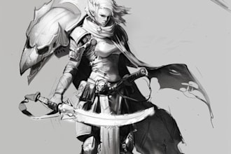 draw your dungeon and dragons or sci fi character