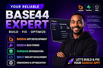 be your base44 expert for base44 app, bug fixing, supabase and replit web app