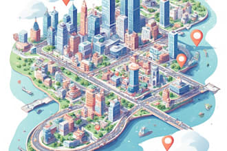 illustrate a creative vector map