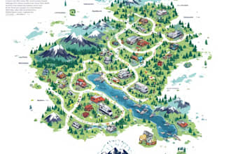 draw rv park map and campground map in vector illustrator