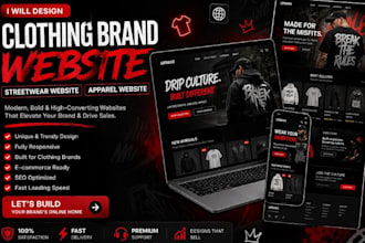 design clothing brand website streetwear wear website apparel website