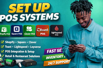 setup shopify pos toast pos clover pos squarepos lightspeed pos loyverse pos app