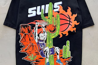 make amazing custom streetwear, vintage and retro t shirt design