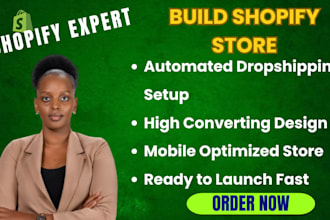 build shopify store website automated dropshipping pod itally zendrop cj listing