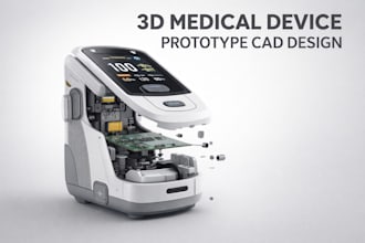 design 3d medical device diagnostic handheld healthcare equipment prototype cad