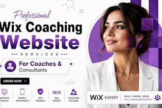 design a wix coaching website for coaches and consultants