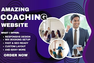 design a wix coaching website for coaches and consultants